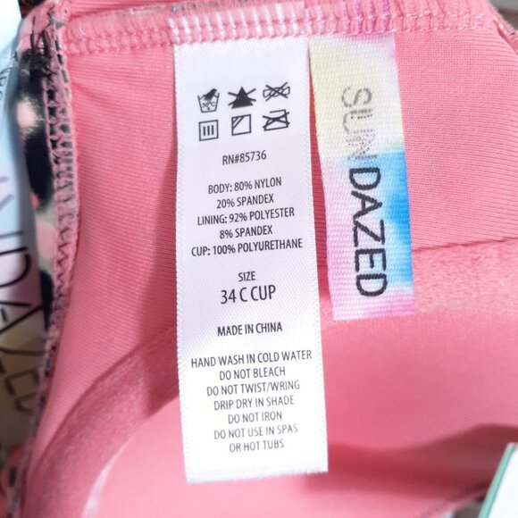 Sundazed Tankini 34C Swim Top Padded Underwire 994 - Picture 3 of 3